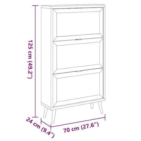Finori Szafka na buty Bali 49A, dąb sonoma i nadruk trzciny