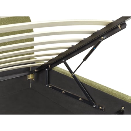 Łóżko z pojemnikiem boucle 160 x 200 cm zielone oliwkowe VAUCLUSE