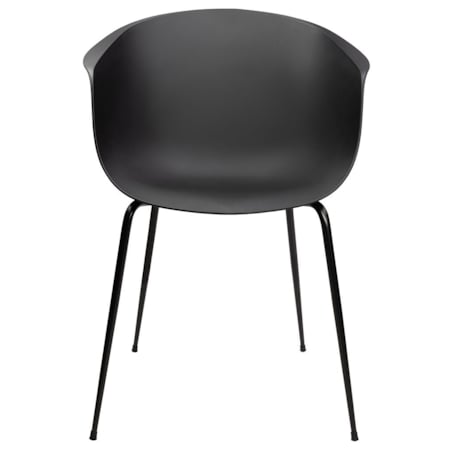 Wygodne krzesło Ralf 342 CPP6 na metalowych nogach czarne