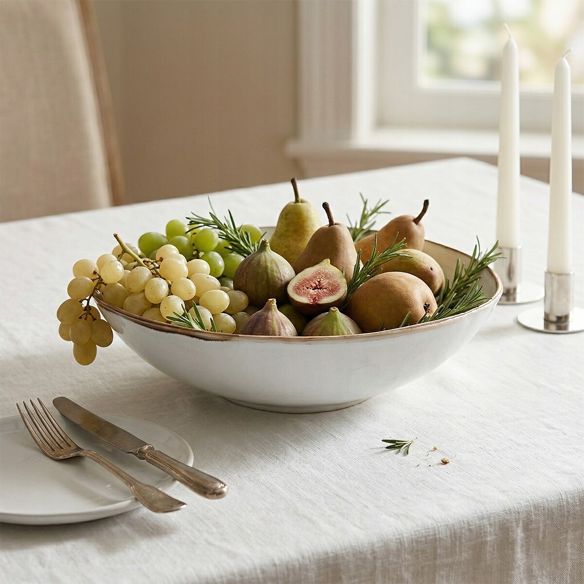 MISA MISKA NA OWOCE SAŁATKĘ PATERA 30cm CERAMICZNA BIAŁA OKRĄGŁA DO DOMU