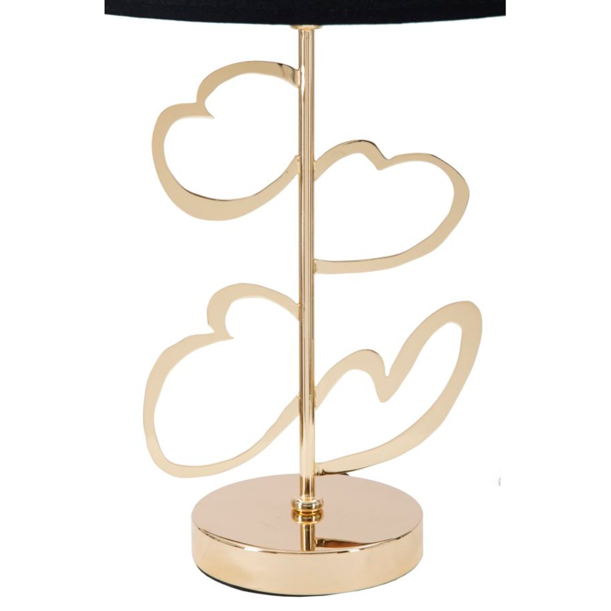 Lampa stołowa Glam Harts, kolor czarny i złoty, żelazo i papier, 30 x 30 x 54,5 cm, 1 x E27, styl glamour, do salonu i sypialni, Mauro Ferretti