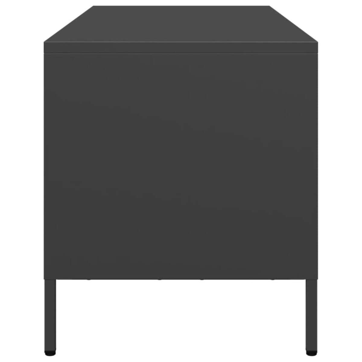 vidaXL Szafka RTV, czarna, 68x39x43,5 cm, stal walcowana na zimno