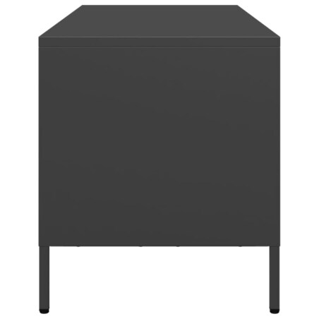 vidaXL Szafka RTV, czarna, 68x39x43,5 cm, stal walcowana na zimno