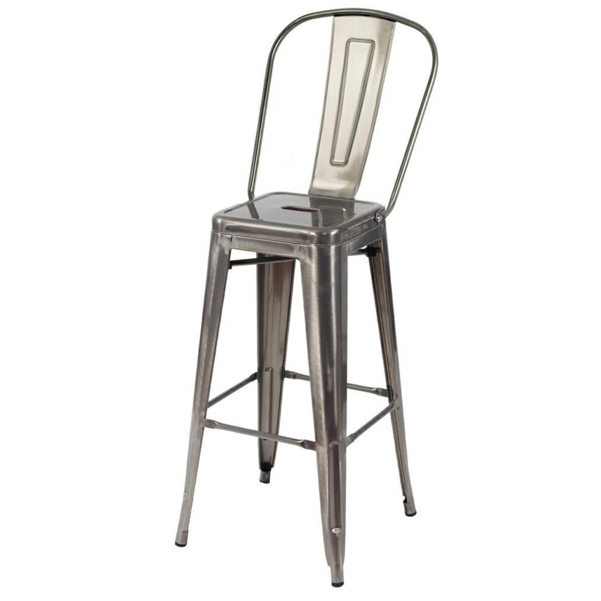 Krzesło barowe Tower Big Back KH010100967 do kuchni szare