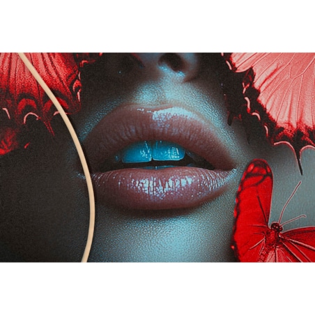 Obraz na płótnie Butterflies, kolor wielokolorowy, płótno i płyta MDF, 60 x 90 cm, LED, 3D, motyw: motyle, dekoracja ściany do salonu, Mauro Ferretti