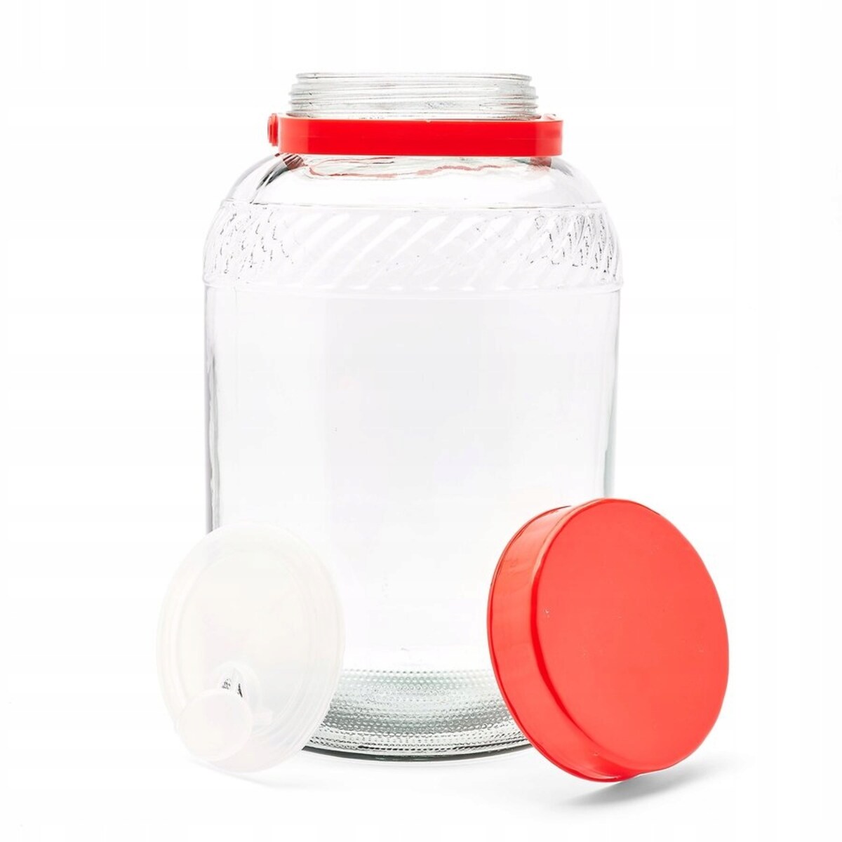 SŁOIK SZKLANY Z POKRYWKĄ NA PRZETWORY OGÓRKI kapustę paprykę duży słój 3 L