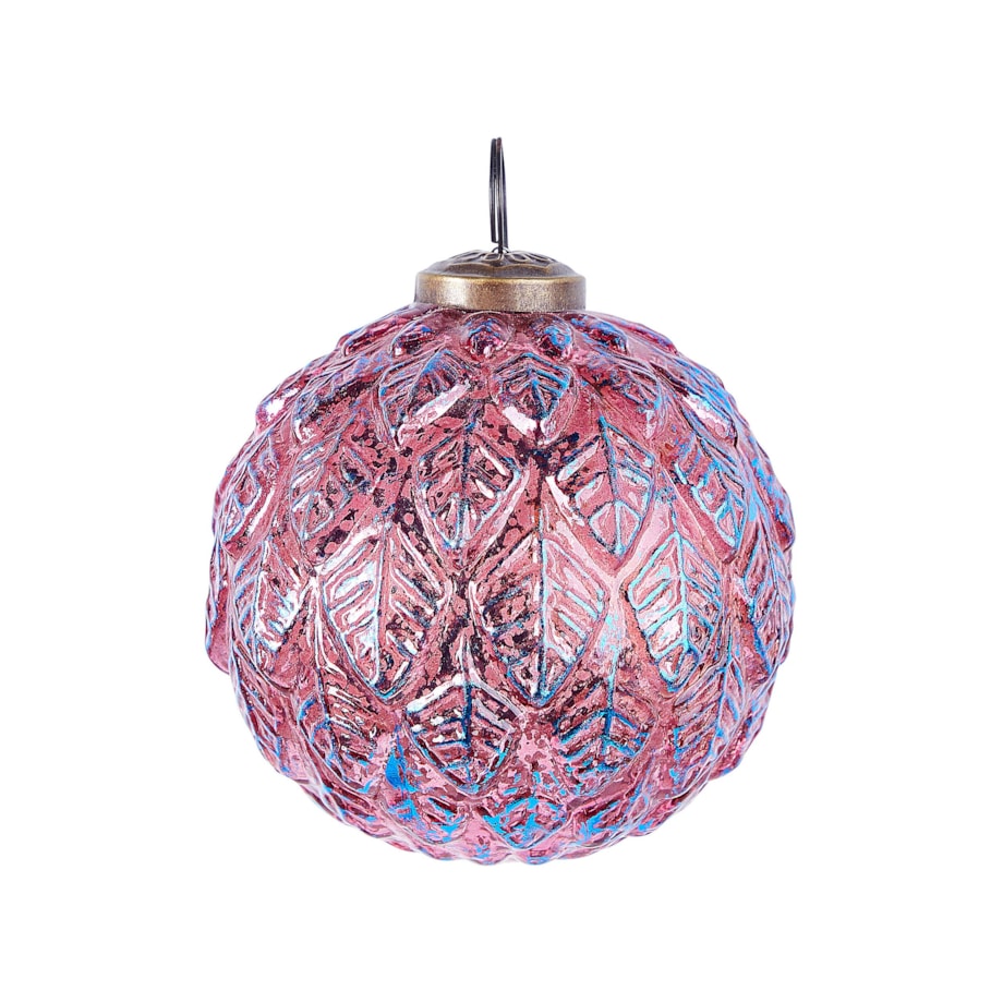 Zestaw 6 bombek szklanych różowy ASTRAL