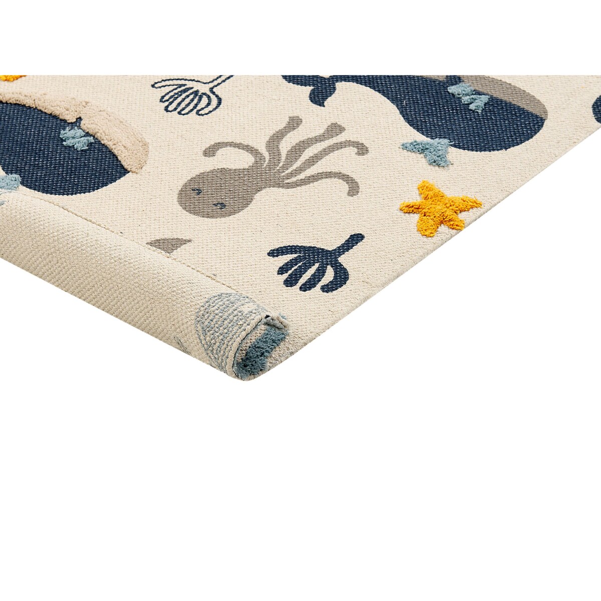 Dywan dziecięcy bawełniany w zwierzęcy wzór 80 x 150 cm wielokolorowy PORSEA