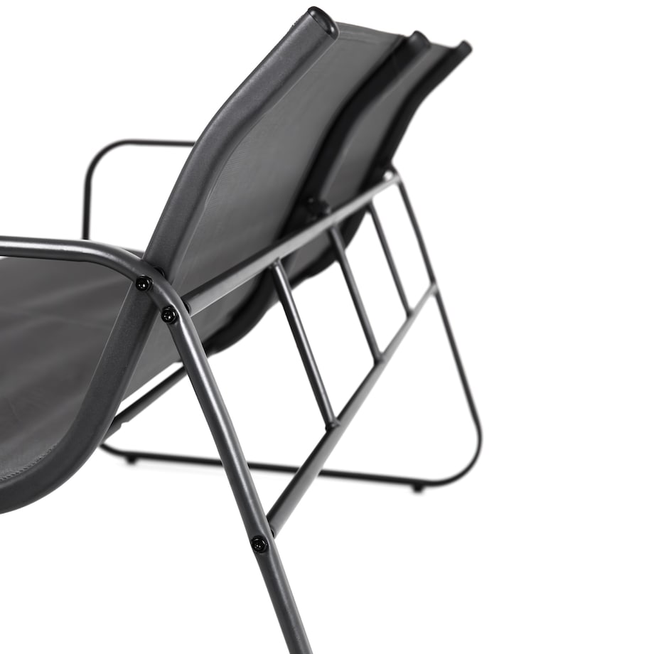 Zestaw Meble Ogrodowe Na Taras Do Ogrodu Komplet Stół 2 X Fotel Sofa Czarny