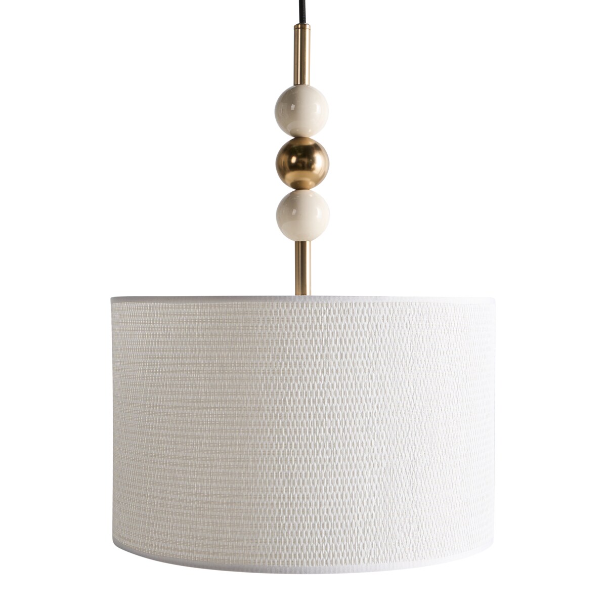 Lampa wisząca LOKY Metal Mosiężny/beżowy