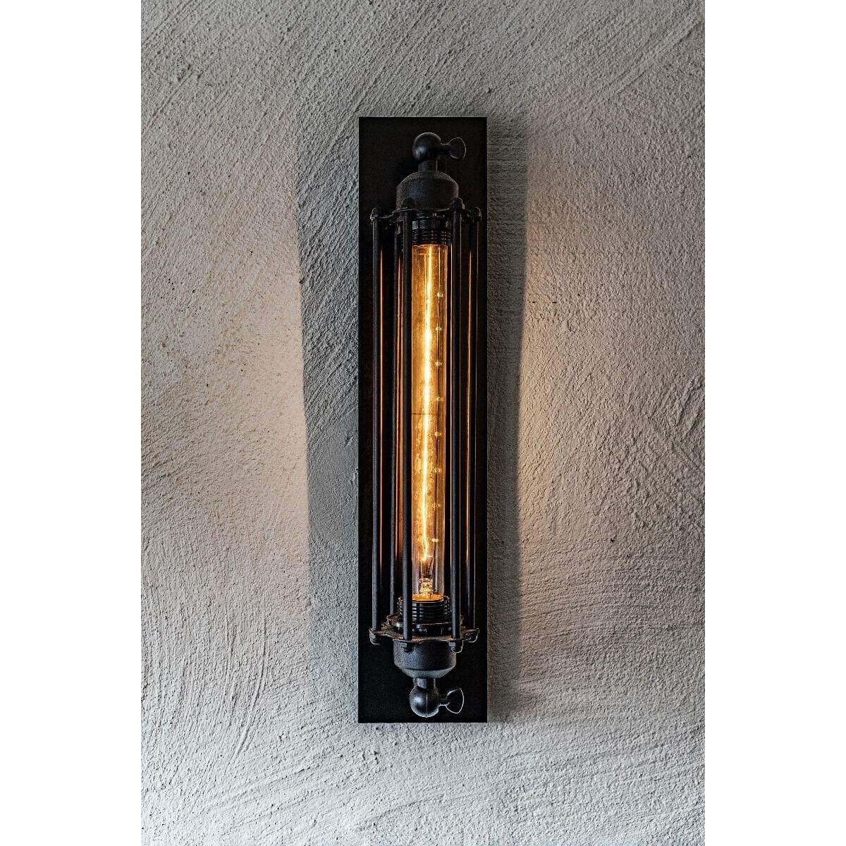 Industrialna LAMPA ścienna RETRO KR-E27 metalowa OPRAWA kinkiet retro czarny, Abigali