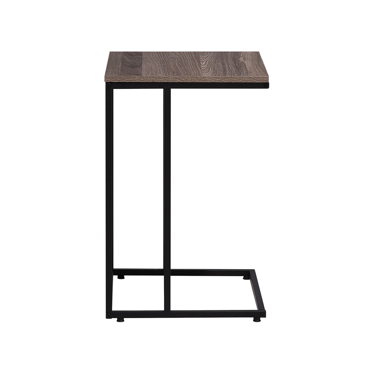 Stolik brązowoszare drewno z czarnym TROY