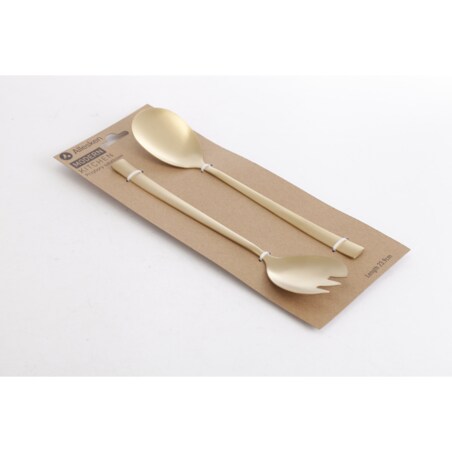 MODERN KITCHEN komplet 2 łyżek sałatkowych 23,8cm złote