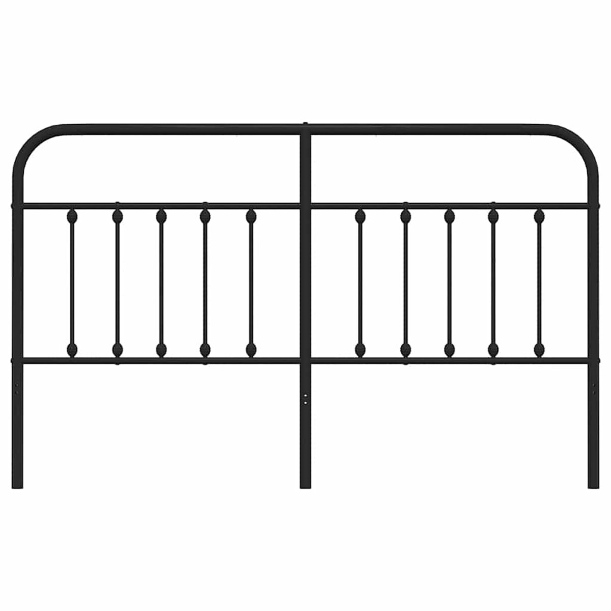 vidaXL Metalowe wezgłowie, czarne, 160 cm