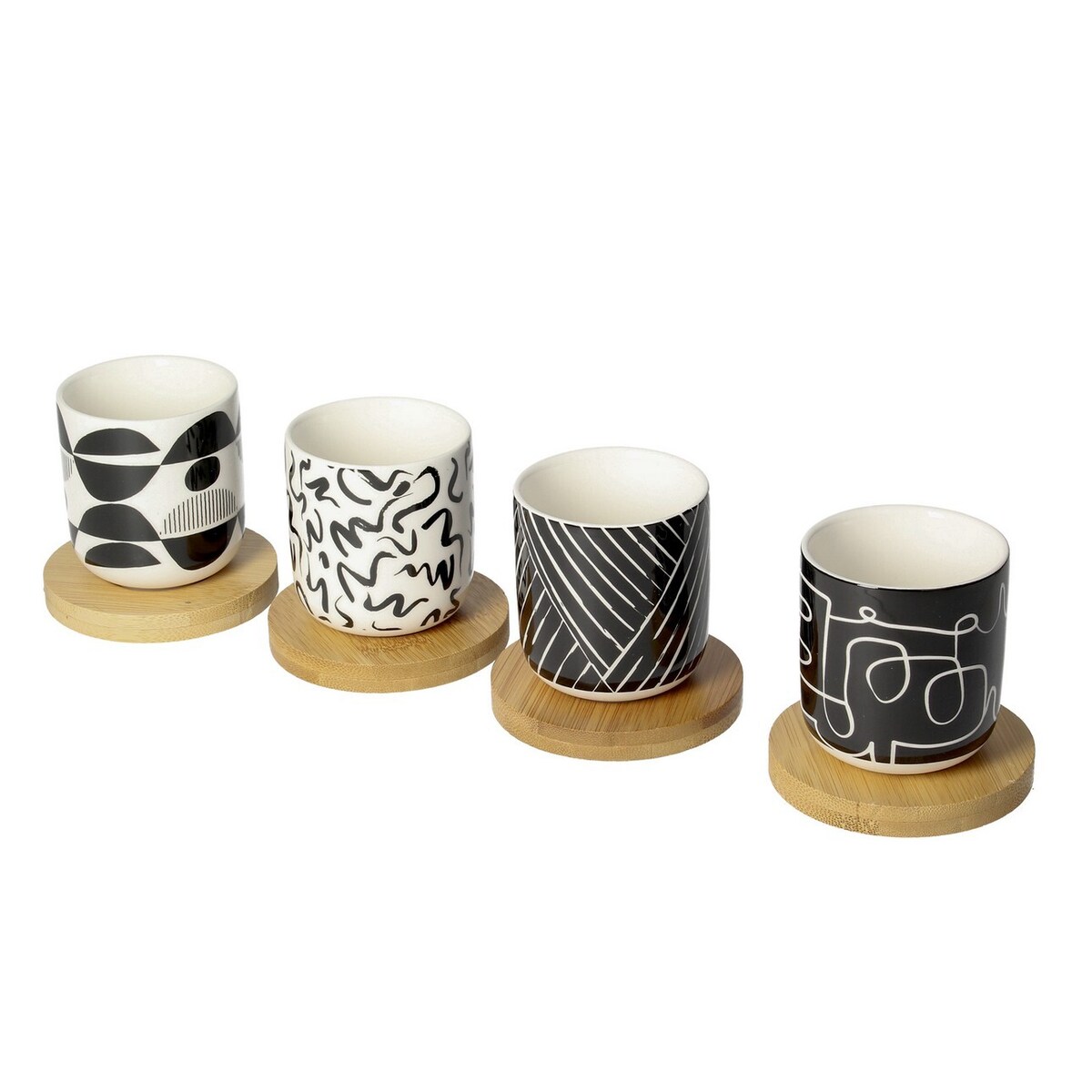 Zestaw filiżanek Contraria 100ml bamboo, 6 x 6 x 7 cm