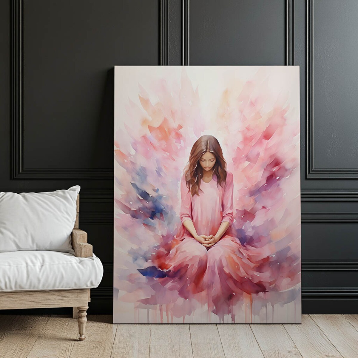 Delikatne Odcienie Spokoju, 50x70 cm, bez ramy, płótno premium na blejtramie