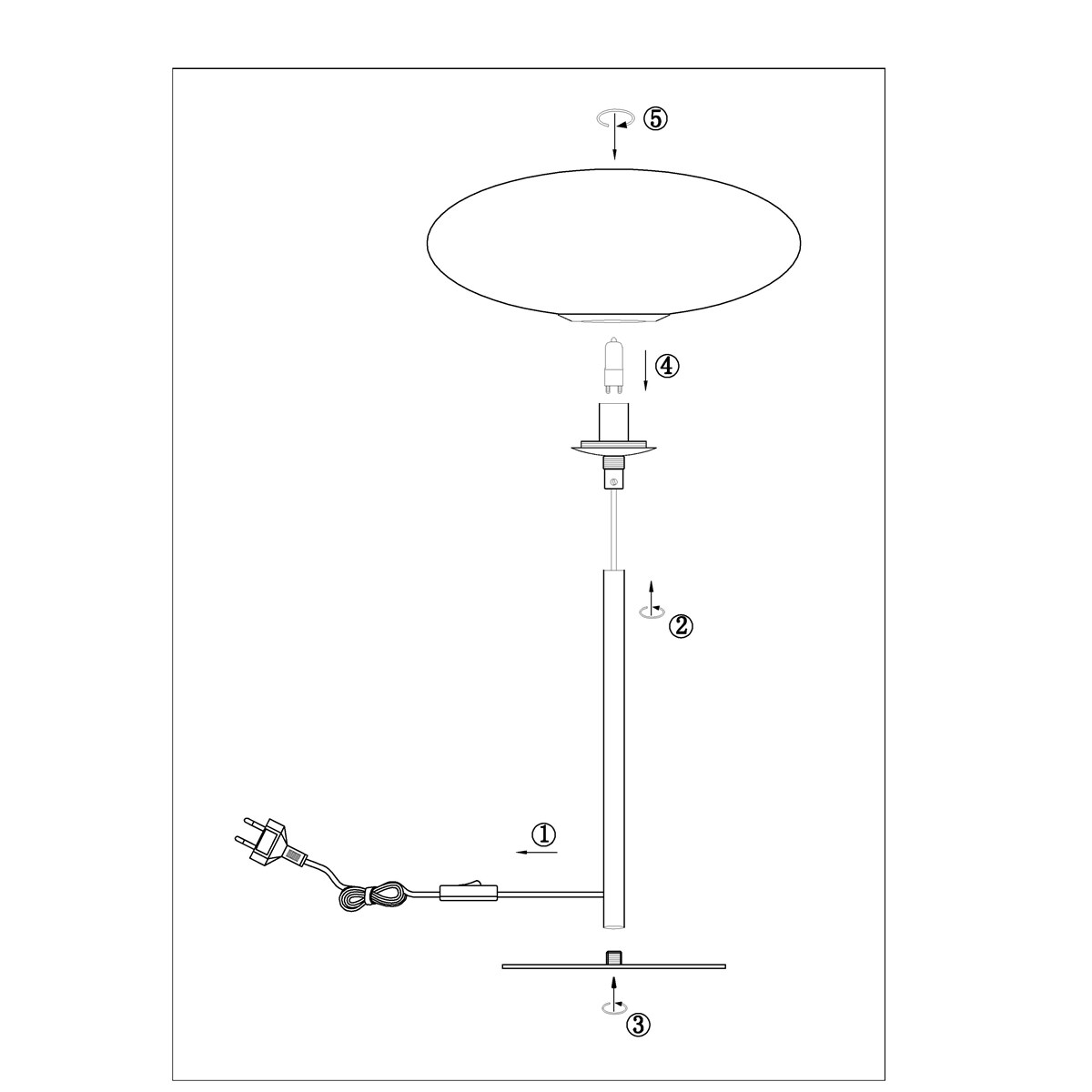 Lampka stołowa Locus 108439 Markslojd szklana owalna na biurko biała