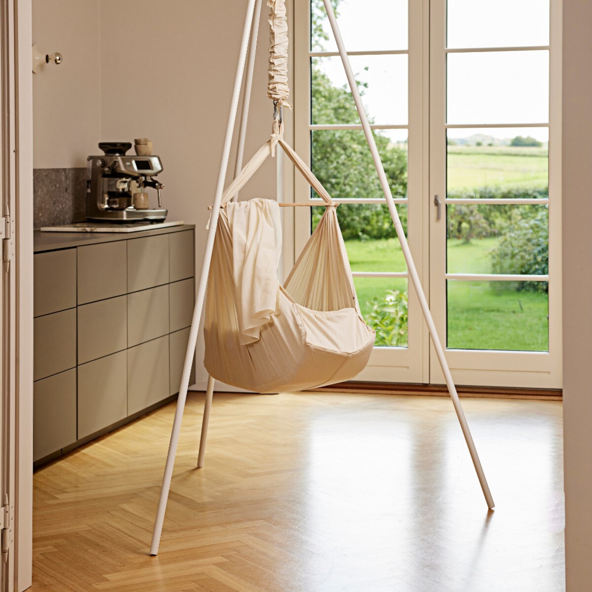 Hamak-huśtawka dla dzieci Premium - beżowa