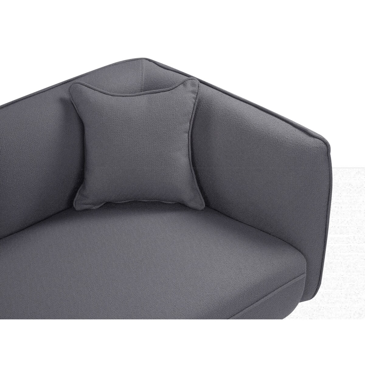 Szezlong boucle prawostronny ciemnoszary CHEVANNES