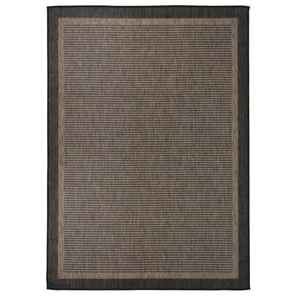 vidaXL Dywan zewnętrzny o płaskim splocie, 120x170 cm, ciemnobrązowy