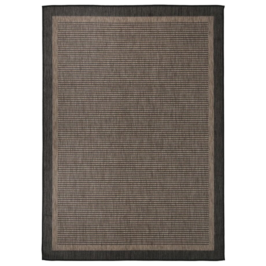 vidaXL Dywan zewnętrzny o płaskim splocie, 120x170 cm, ciemnobrązowy