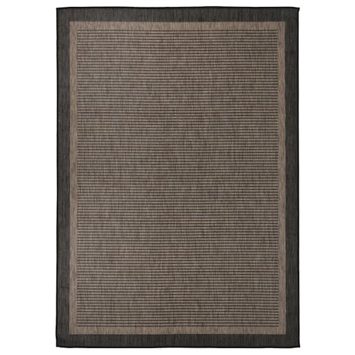 vidaXL Dywan zewnętrzny o płaskim splocie, 120x170 cm, ciemnobrązowy