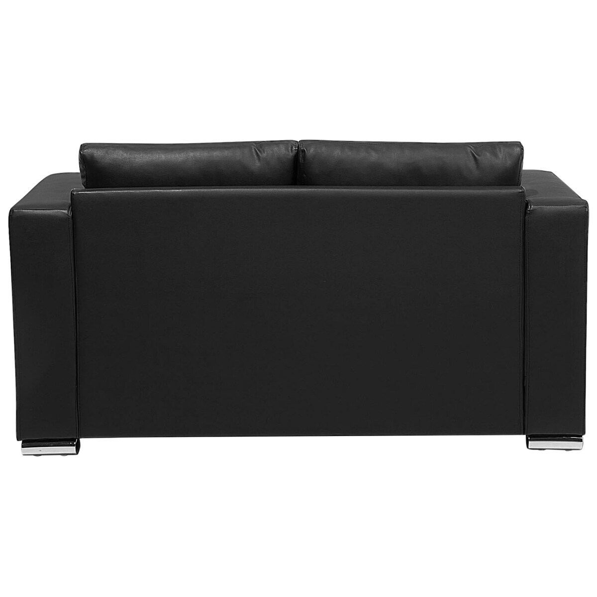 Sofa 2-osobowa skórzana czarna HELSINKI