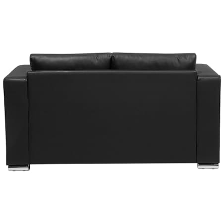Sofa 2-osobowa skórzana czarna HELSINKI