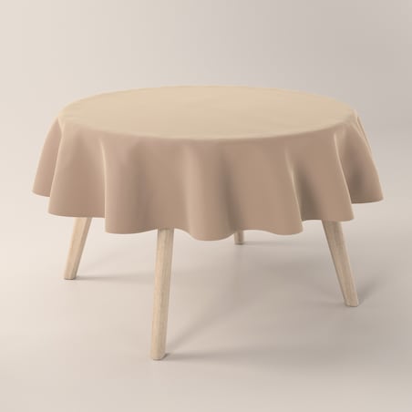 Obrus okrągły 130 x 130 cm beżowy