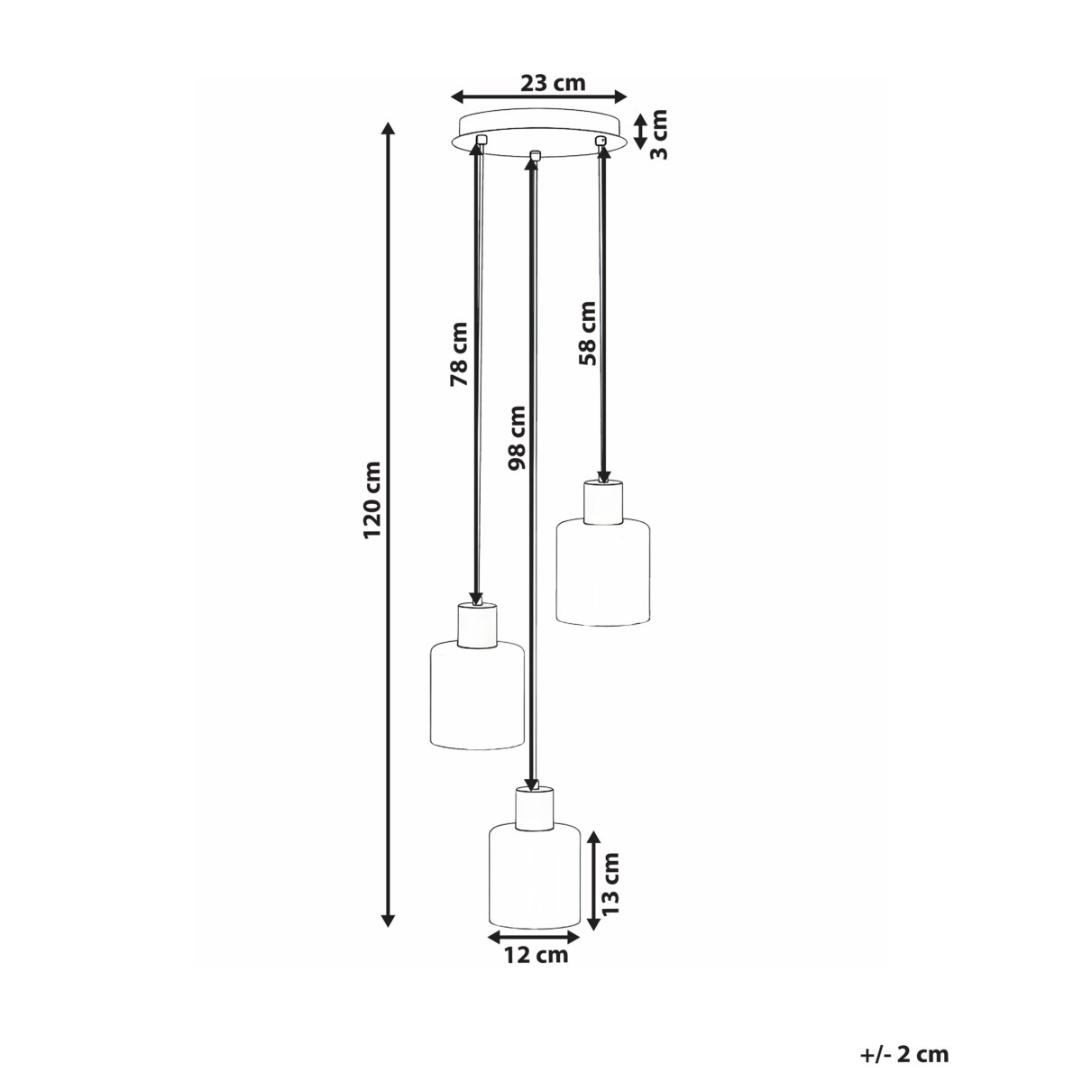 Lampa wisząca KITARE Szkło Beżowy