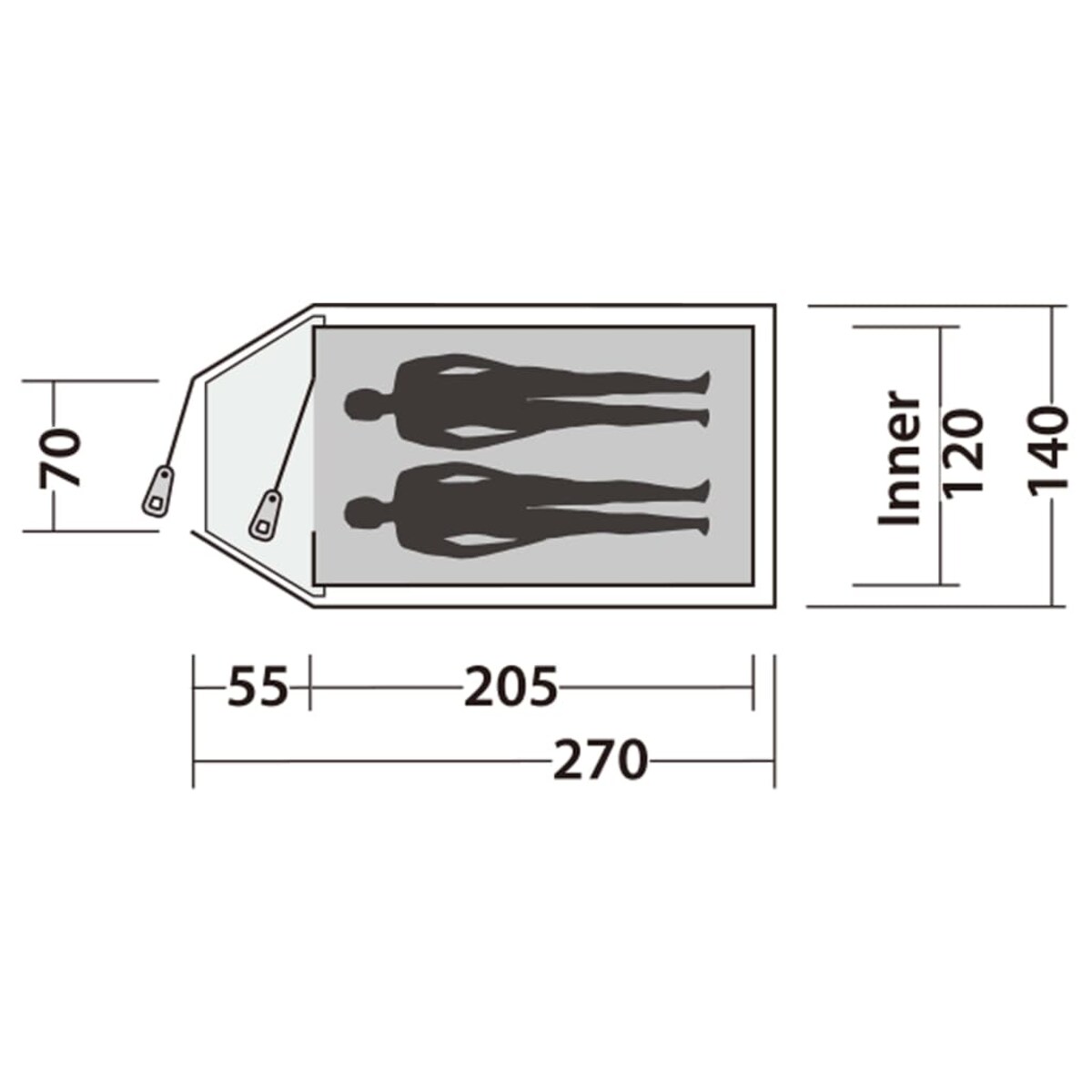 Easy Camp Namiot Quasar 200, 2-osobowy, rustykalna zieleń
