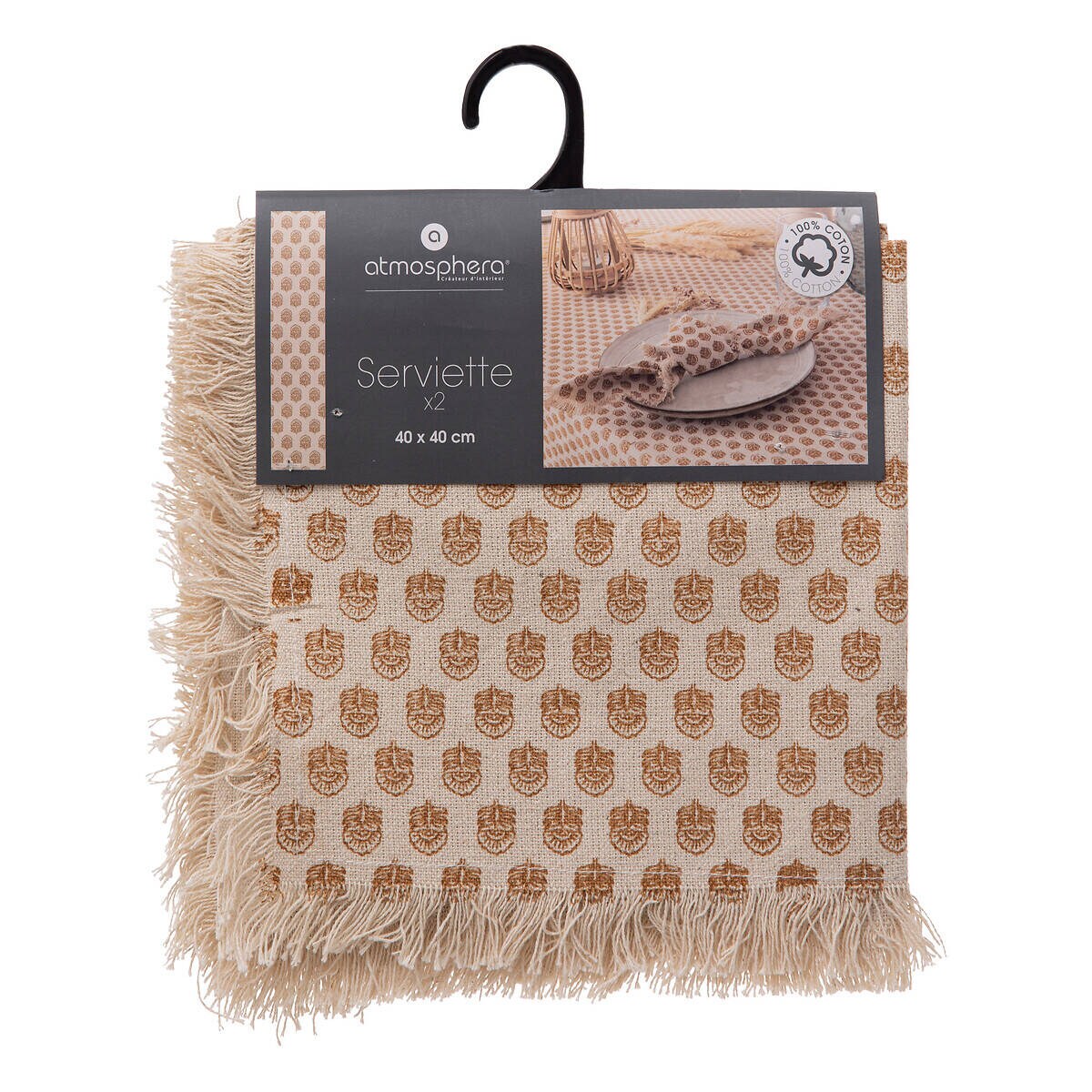 Serwetki bawełniane INDIE, 40 x 40 cm, 2 sztuki