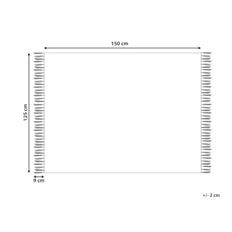 Koc bawełniany 125 x 150 cm musztardowy YARSA