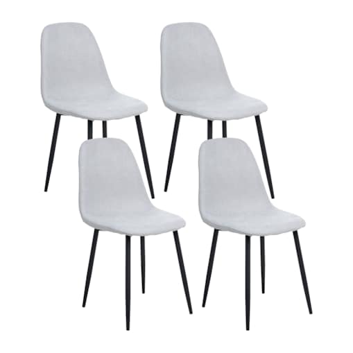 Zestaw 4 krzeseł do jadalni CRANDALL Jasnoszary