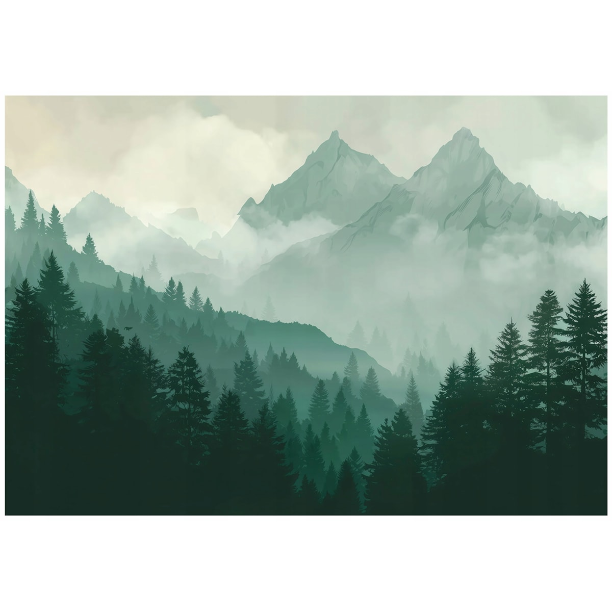 Fototapeta Do Sypialni Salonu Na Flizelinie Las Natura Zielony 350x250