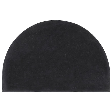 vidaXL Wycieraczka, ciemnoszara, półokrągła, 40x60 cm, włókno kokosowe