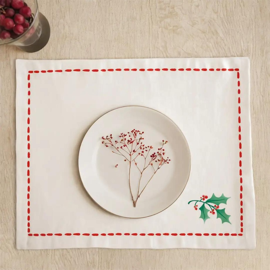 Podkładki świąteczne - Minimalistyczna jemioła