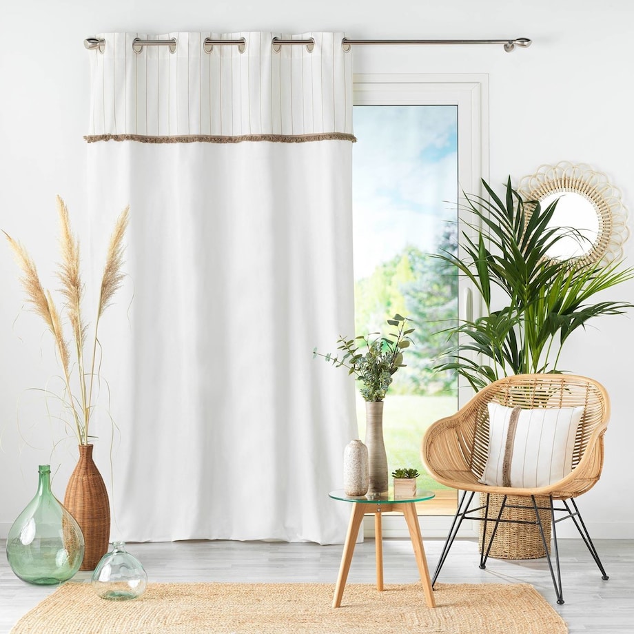 Poduszka ozdobna z frędzlami ALIZEE, bawełna, 40 x 40 cm