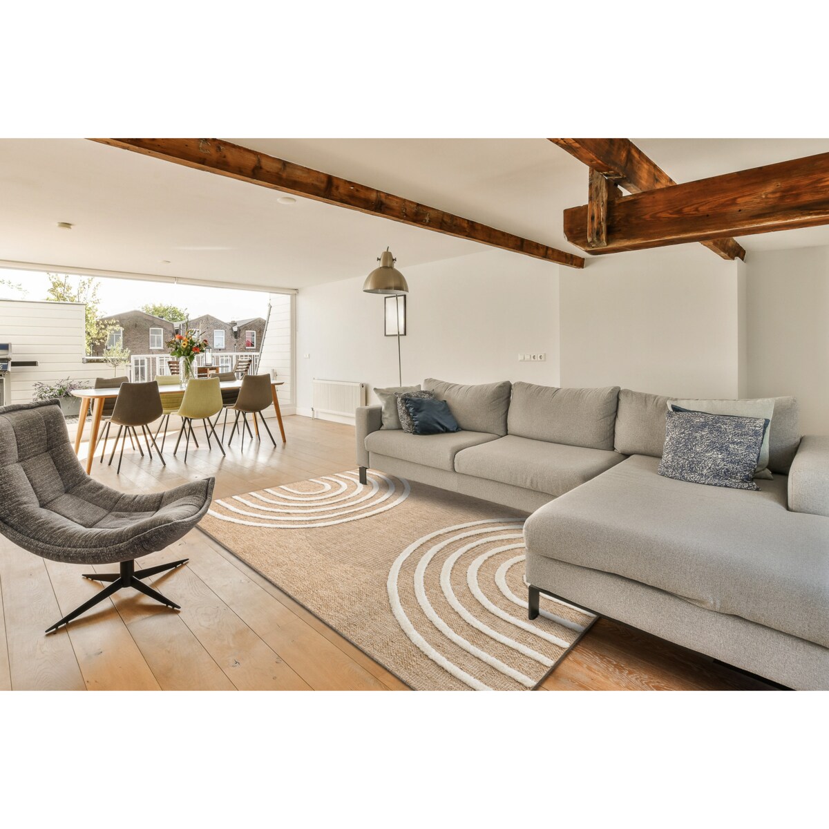 Dywan SPARK 0688A beż / krem - Geometryczny, 140x190 cm