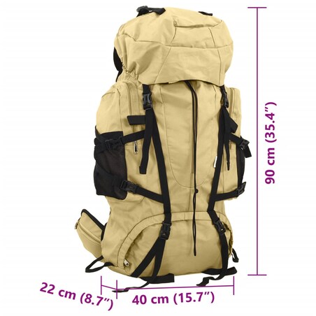 vidaXL Plecak turystyczny, khaki, 100 L, tkanina Oxford