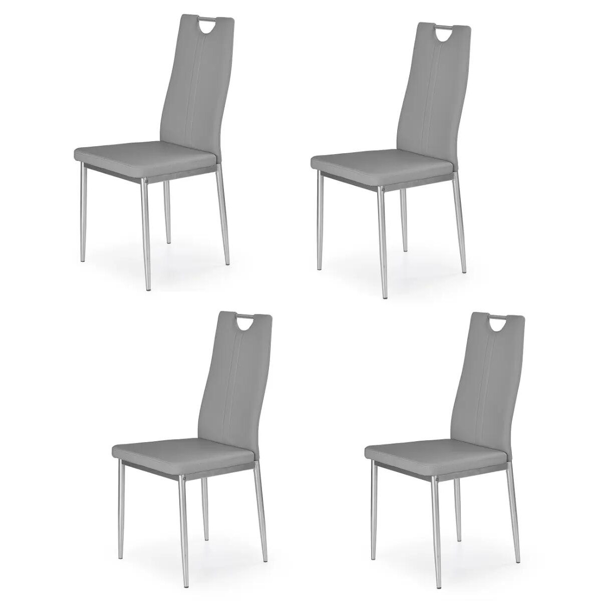 Zestaw krzeseł K202 4 szt szare