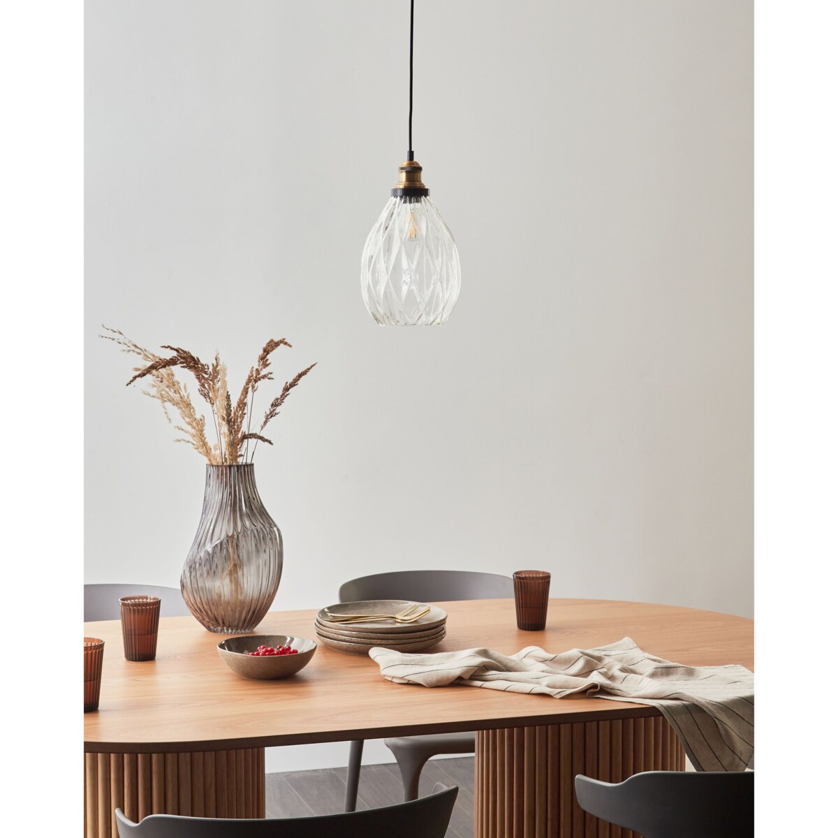 Lampa wisząca szklana przezroczysta COOSA