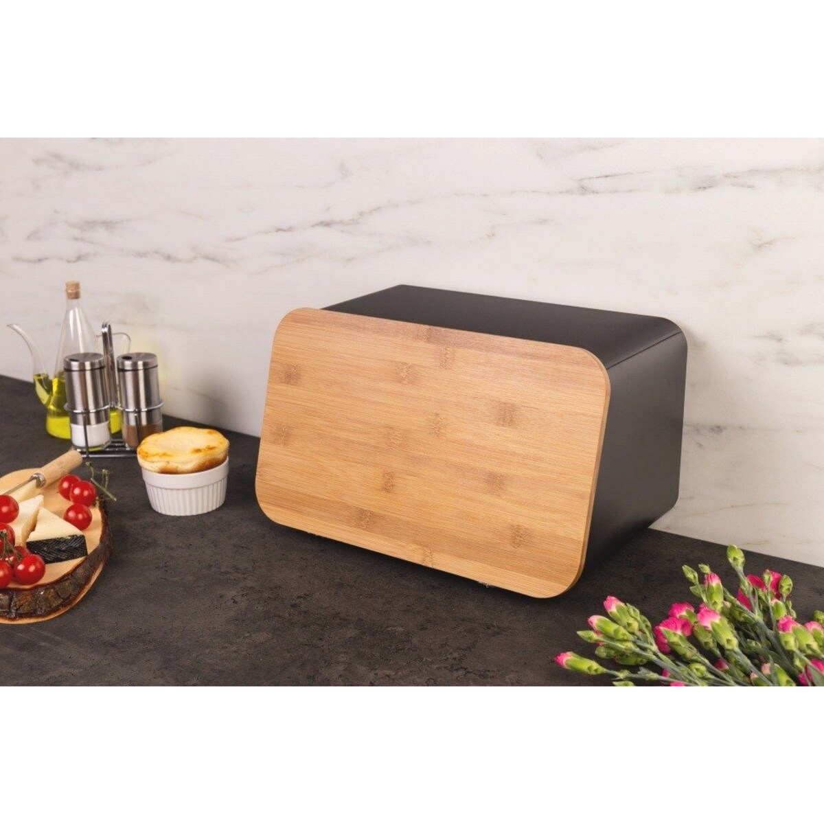 Chlebak z deską do krojenia, pojemnik na chleb 2w1