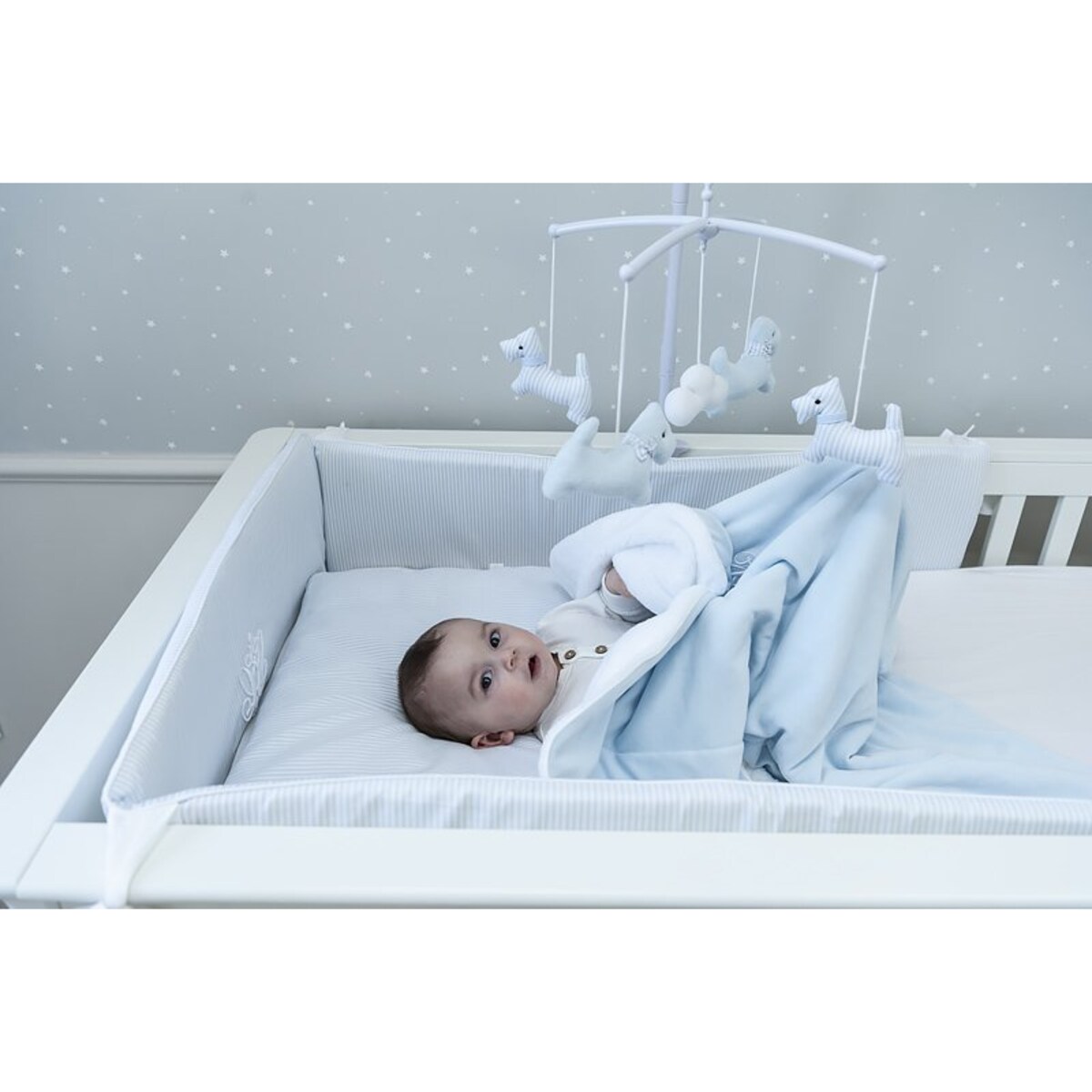 Kocyk pluszowy błękitny