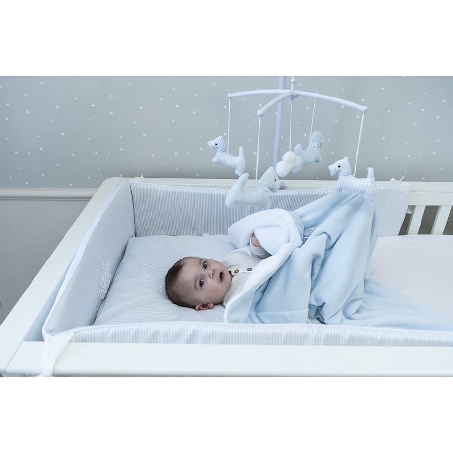 Kocyk pluszowy błękitny