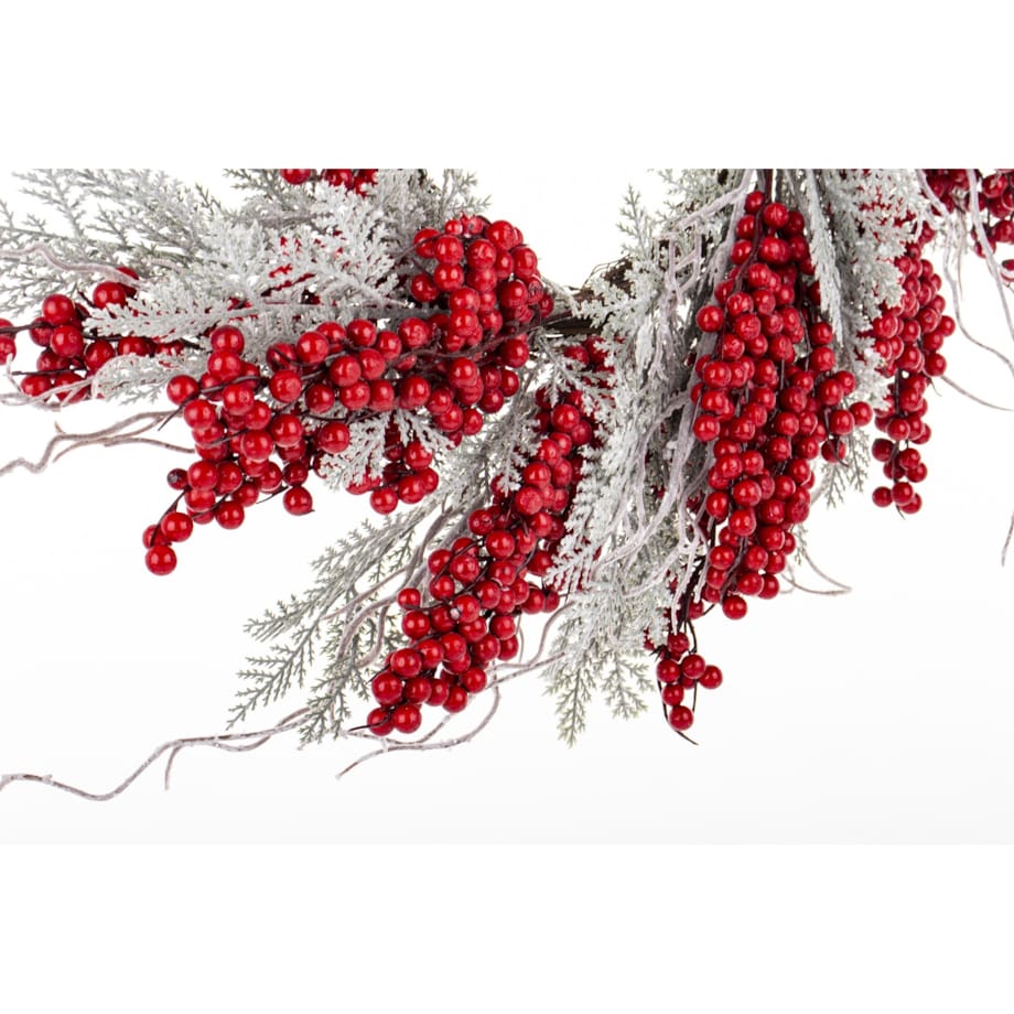 Wianek świąteczny czerwono-biały Ø55 cm