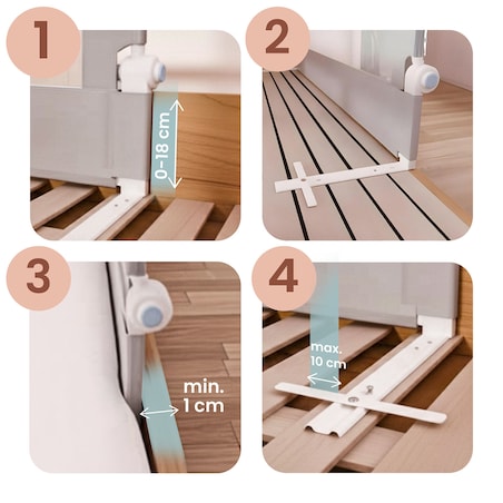 Barierka ochronna do łóżka bramka blokada Nukido 722800