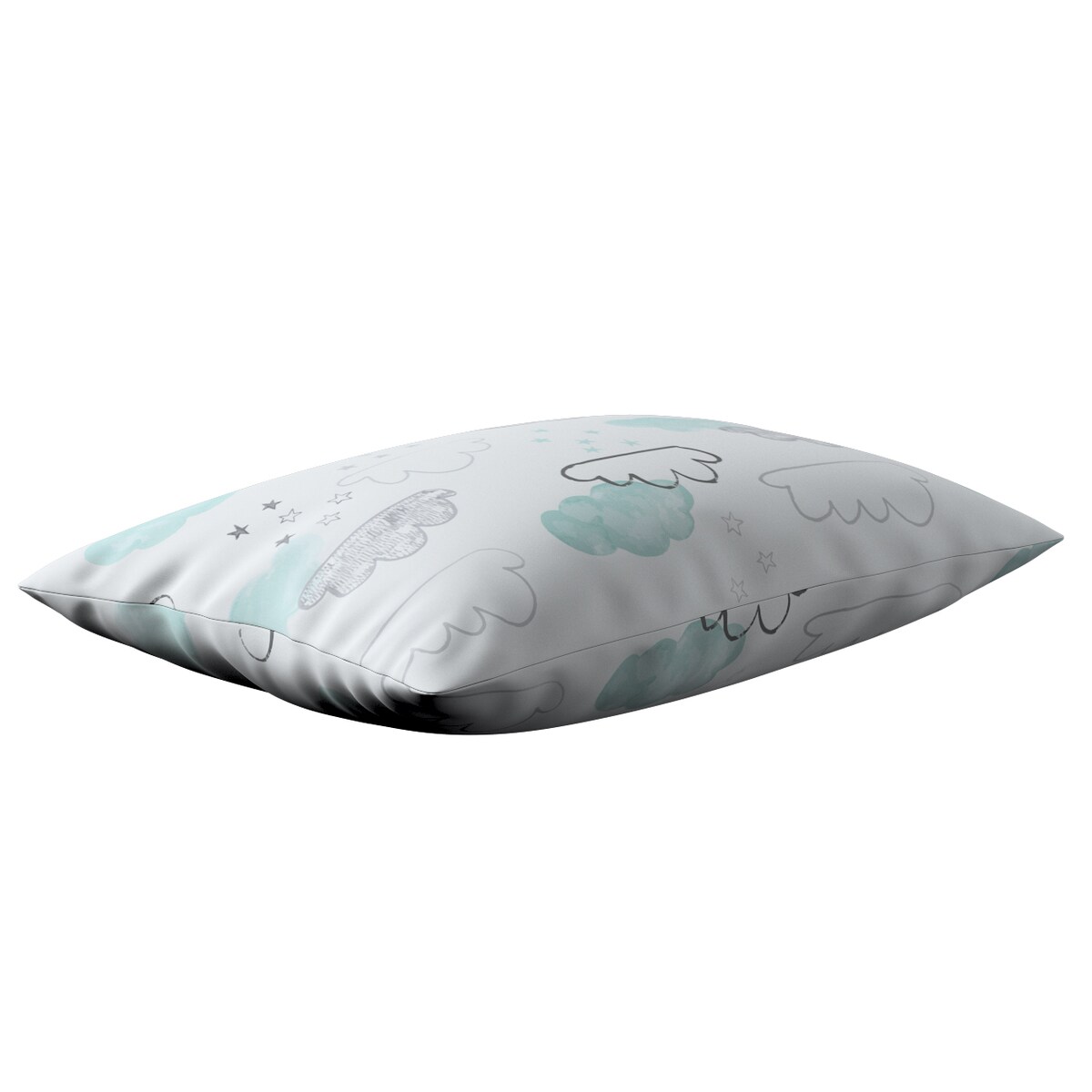 Poszewka Milly prostokątna 60x40 ecru-niebieski