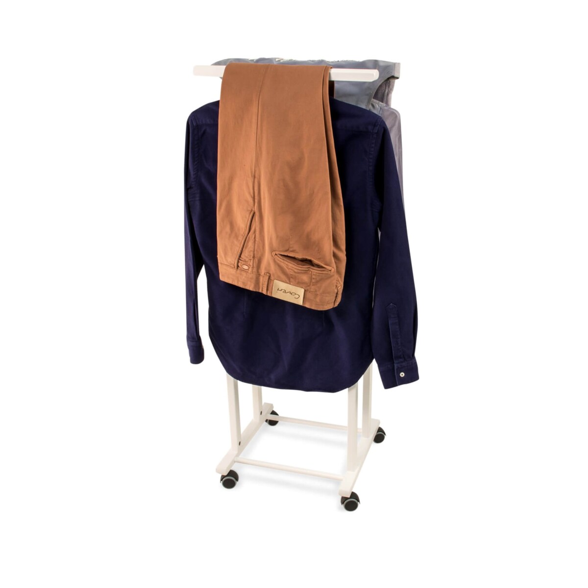 ARREDAMENTI CLEVER Wieszak do sypialni - 108 x 46 cm, biały