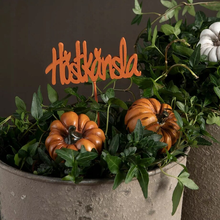 OZDOBA DEKORACJA DO DONICZKI DYNIA POMARAŃCZOWA NA JESIEŃ HALLOWEEN 2 SZT.